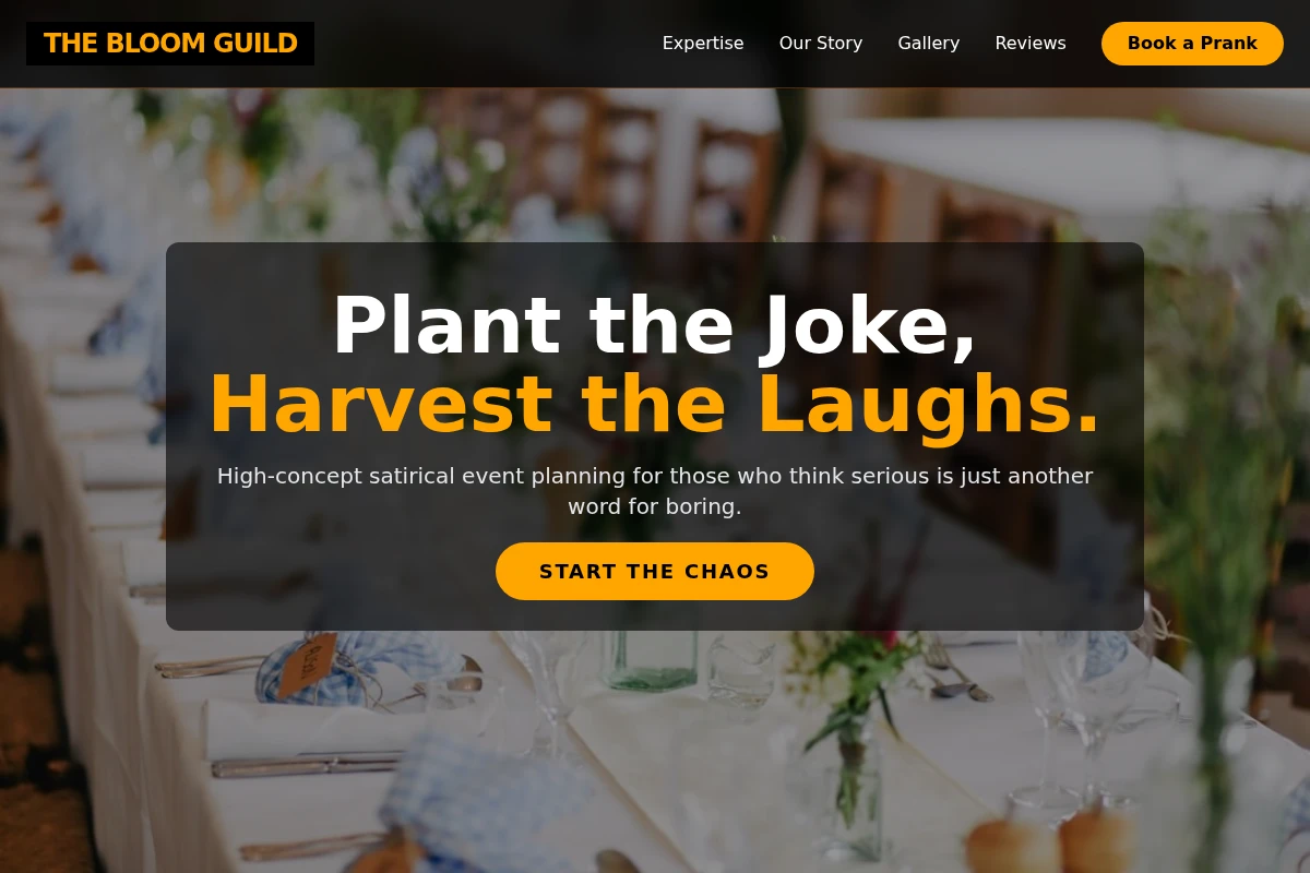 Satire Event Planning